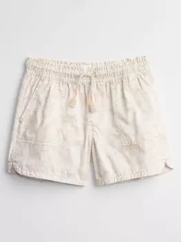 Детские шорты с рисунком Gap, бежевый