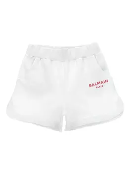 Детские шорты с тисненым логотипом Balmain Balmain Kids, белый