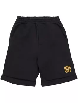 Детские шорты с вышитым логотипом Balmain Balmain Kids, черный