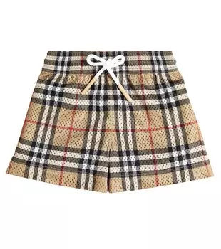 Детские шорты в клетку Baby Burberry Burberry, мультиколор