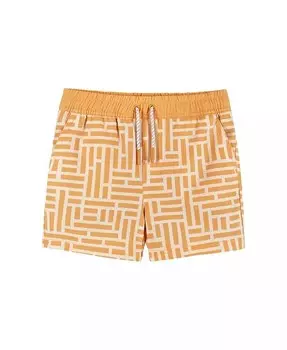 Детские шорты в клетку с эффектом омбре для мальчиков со встроенной комфортной эластичной короткой подкладкой Andy & Evan, оранжевый