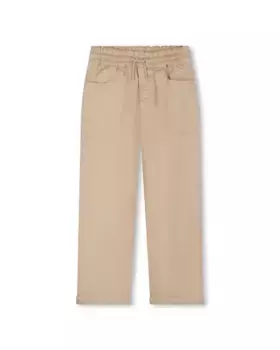 Детские штанишки с эластичной резинкой на талии и кулиской Kenzo Kids, бежевый