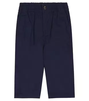 Детские штаны из хлопкового твила Polo Ralph Lauren Kids, синий