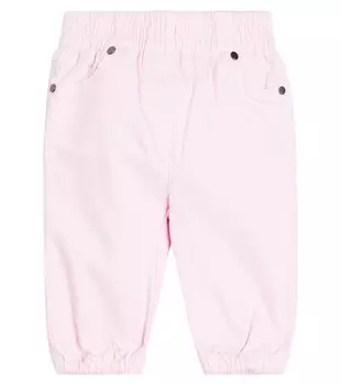 Детские штаны из смесового хлопка Stella Mccartney Kids, розовый
