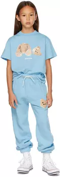 Детские синие брюки Bear Lounge Palm Angels