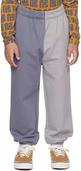 Детские синие брюки для отдыха с вышивкой Main Story