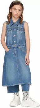 Детские синие и серые спортивные штаны для отдыха с джинсами MM6 Maison Margiela