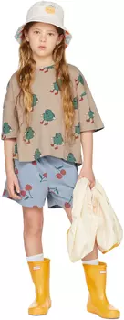 Детские синие шорты вишневого цвета Jellymallow