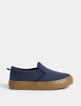 Детские слипоны Freshfeet (4–13 маленьких размеров) Marks & Spencer, темно-синий