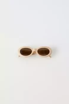 Детские солнцезащитные очки Zara Oval Resin Frame, кремовый