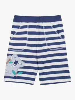 Детские солнечные шорты с аппликацией из органического хлопка Frugi, цвет Navy Big Stripe