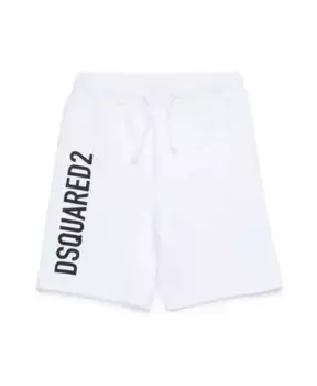 Детские спортивные шорты на эластичном поясе Dsquared2, белый