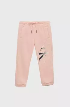 Детские спортивные штаны Calvin Klein Jeans, розовый