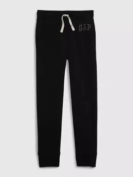Детские спортивные штаны из флиса с логотипом Gap, черный