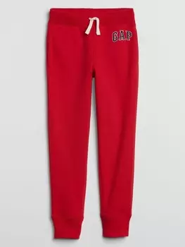 Детские спортивные штаны из флиса с логотипом Gap, красный