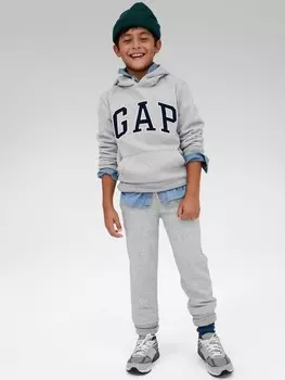 Детские спортивные штаны из флиса с логотипом Gap, серый