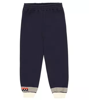 Детские спортивные штаны из хлопкового джерси Gucci Kids, синий