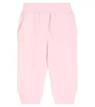 Детские спортивные штаны из смесового хлопка с бантом Monnalisa, розовый