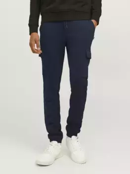Детские спортивные штаны Jack & Jones "JPSTGORDON JJBRADLEY CARGO PAN NOOS JNR", в стиле карго Jack & Jones Junior, синий