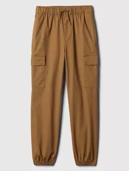 Детские спортивные штаны карго из твила Gap, коричневый