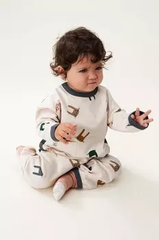 Детские спортивные штаны Liewood Loup Baby Спортивные штаны с принтом, бежевый