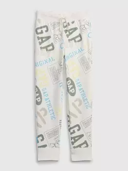 Детские спортивные штаны с логотипом Gap, белый