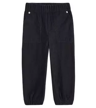 Детские спортивные штаны с логотипом Moncler Enfant, синий