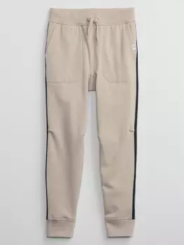 Детские спортивные штаны с полосками Gap, бежевый