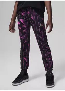 Детские спортивные штаны с принтом Black Tie 45C594-023 JDG ESSENTIALS AOP FLC P Nike, черный