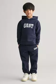 Детские спортивные штаны с рисунком арки Gant, синий