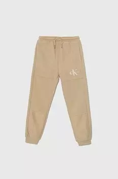 Детские спортивные штаны TERRY JOGGER Calvin Klein Jeans, бежевый