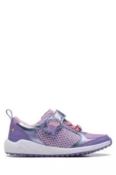 Детские спортивные туфли F Fit Aquatic Brill с блестками Clarks, фиолетовый