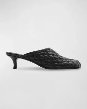 Детские стеганые мюли для верховой езды из Напы Burberry, цвет Black