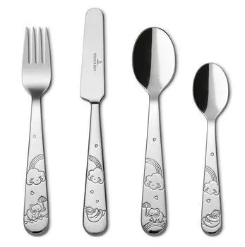 Детские столовые приборы 4 шт Villeroy & Boch, серебряный