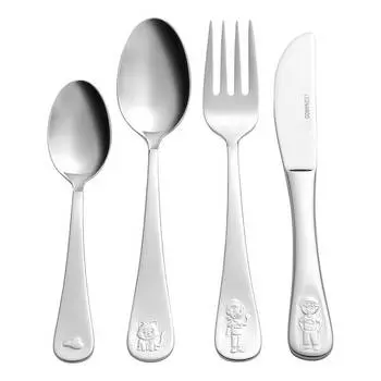 Детские столовые приборы bambini avventura Leonardo, серебряный