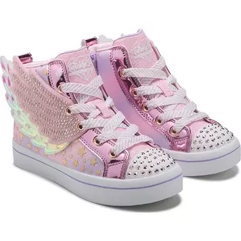 Детские светящиеся кроссовки-ботинки Skechers Twi-Lites для малышей и младших детей, light pink multi
