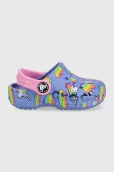 Детские тапочки Crocs BAYA GRAPHIC KIDS CLOG, фиолетовый