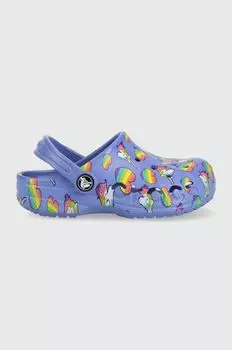 Детские тапочки Crocs BAYA PRINTED KIDS CLOG, синий