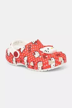 Детские тапочки Crocs CLASSIC HELLO KITTY RED CLOG, красный