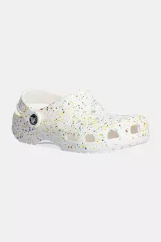 Детские тапочки Crocs CLASSIC PAINT SPLATTER CLOG, белый