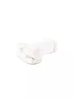 Детские тапочки Monnalisa с цветочной аппликацией, белый