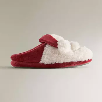 Детские тапочки-мюли Zara Home Father Christmas, красный/белый
