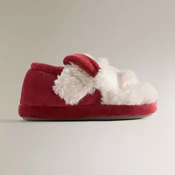 Детские тапочки Zara Home Father Christmas, красный/белый