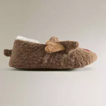 Детские тапочки Zara Home Reindeer, коричневый