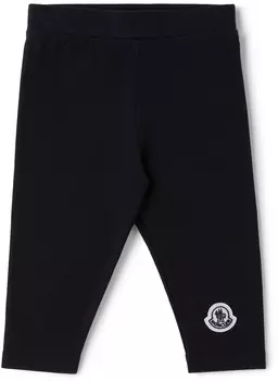 Детские темно-синие леггинсы с логотипом Moncler Enfant