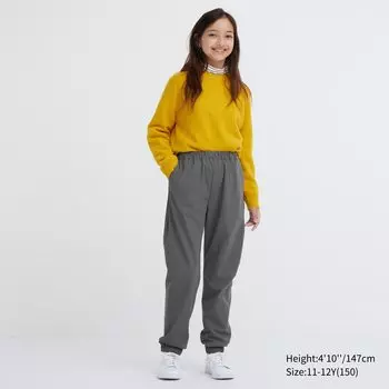 Детские теплые джоггеры на эластичной подкладке Uniqlo, серый