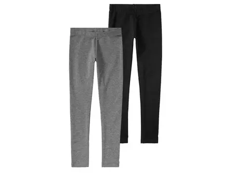 Детские термолеггинсы Peperts!, 2 шт., мягкие и согревающие, черный/серый