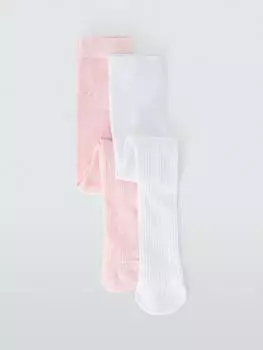 Детские текстурированные колготки из смеси органического хлопка John Lewis, разноцветный