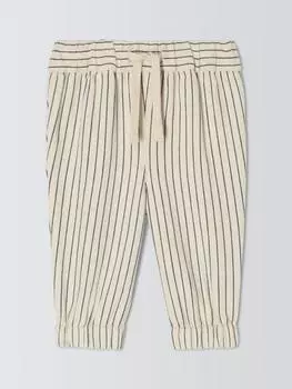 Детские тикающие брюки в полоску John Lewis , цвет Cream/Navy