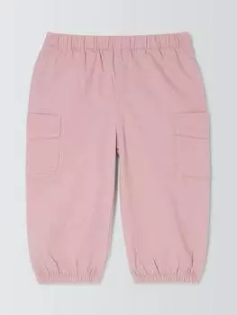 Детские тканые брюки-карго John Lewis, розовый
